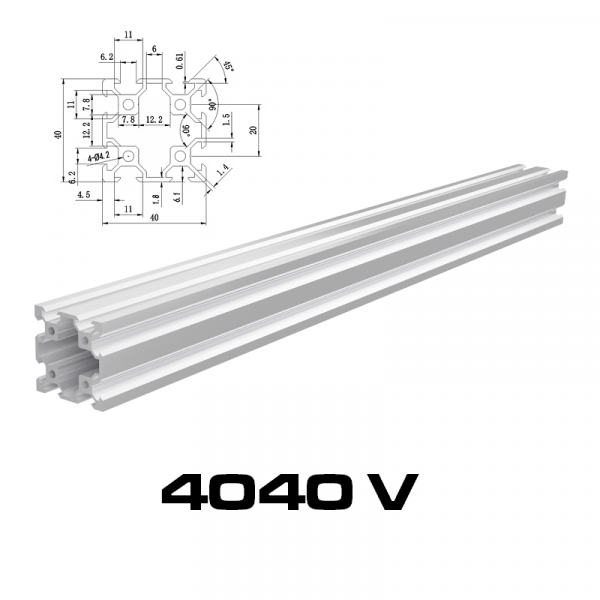 4040 V-Slot Aluminium Profile 1500mm Length for 3D Printer CNC Robotics Automations in Bangladesh 4040 V-Slot Aluminium Profile 1500mm Length for 3D Printer CNC Robotics Automations in Bangladesh