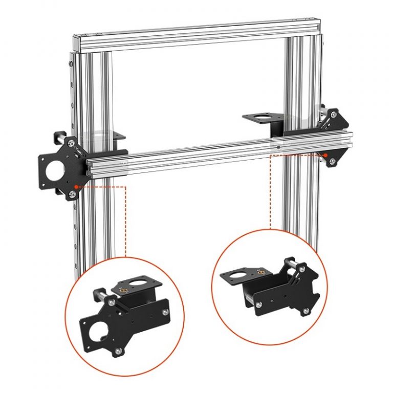 Ender 3 Z Axis Stepper Motor Mounting Bracket MGN12 Linear Rail Version ...
