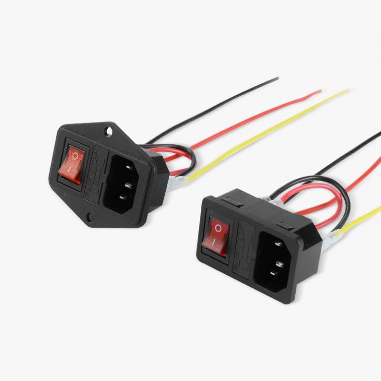 Switch Rocker On Socket Rocker Switch On Off Power Socket Inlet Module Plug with Wiring – 3D ...